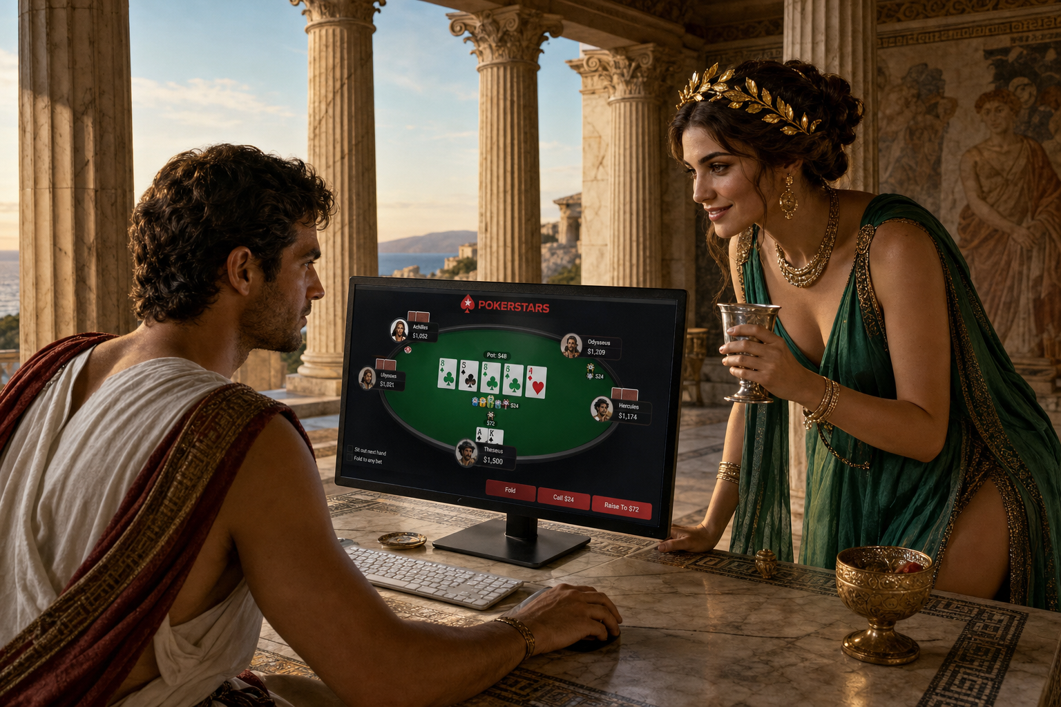 PokerStars vibe check illustration
